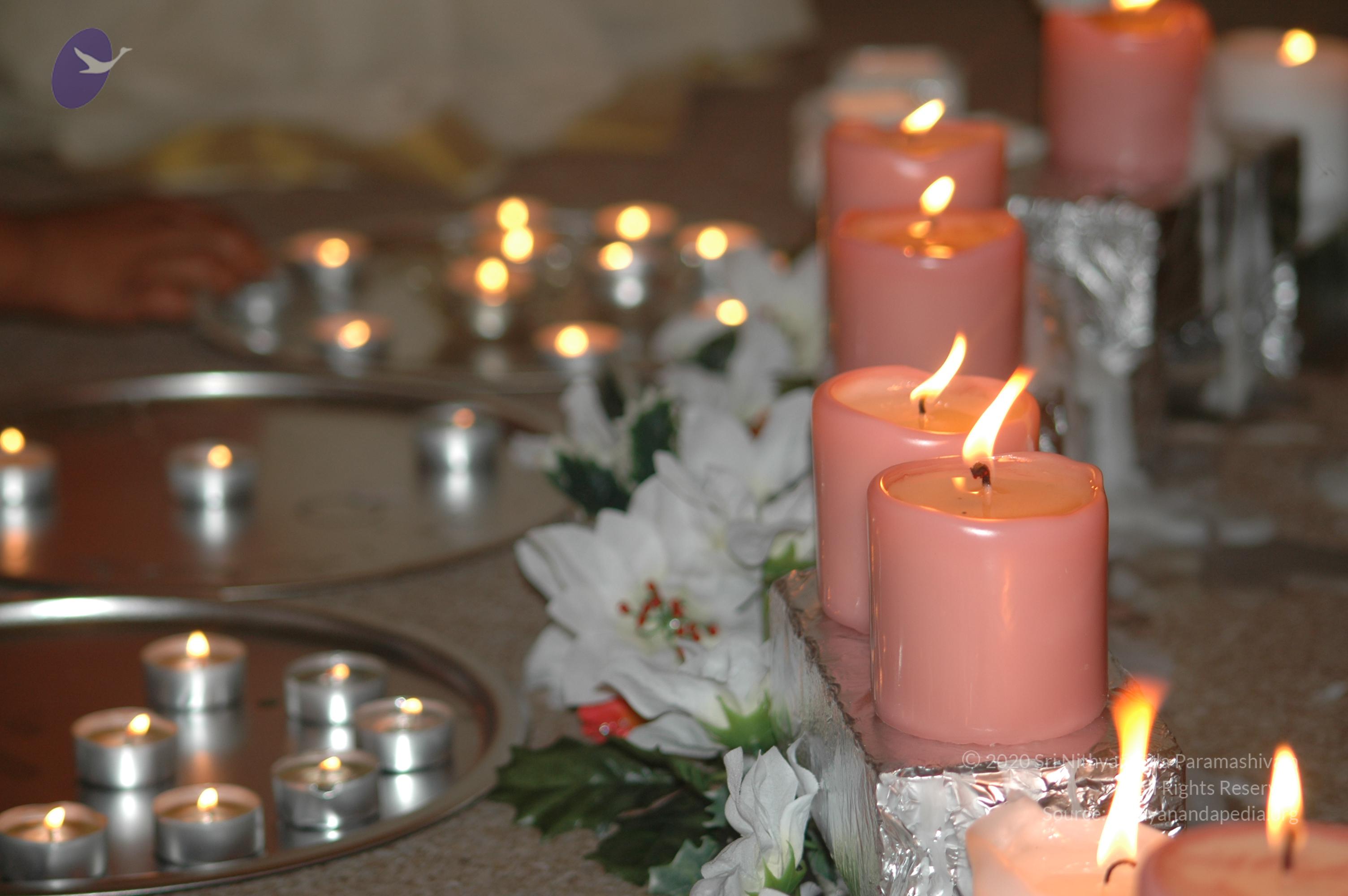 meditators placed candles at the altar all day long_CMP_WM